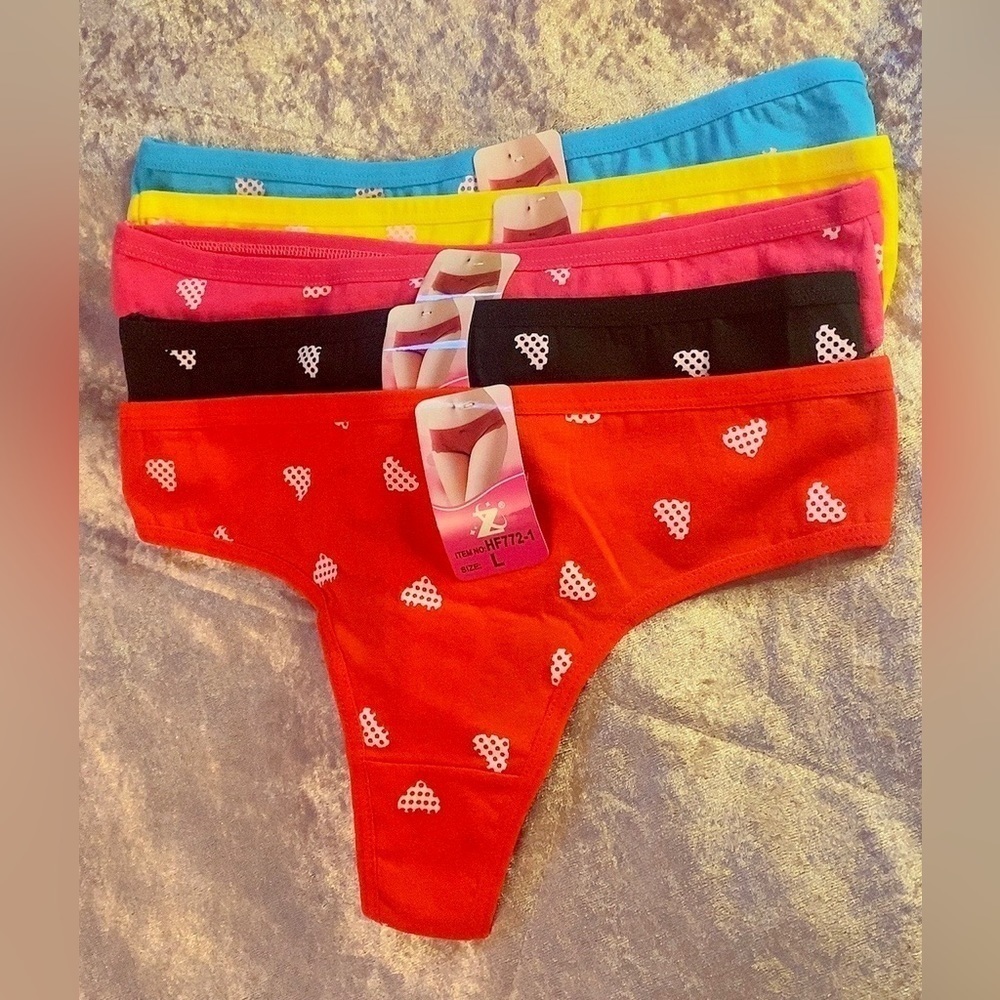 Thong Bikini Panties Assorted Colors (10 count)